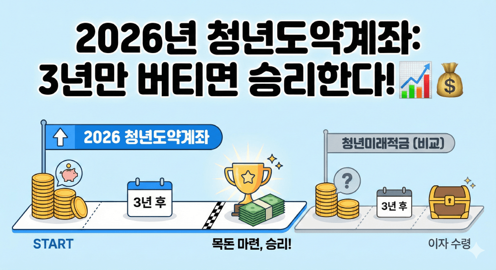 2026년 청년도약계좌 3년 유지 비과세 혜택 및 미래적금 비교 썸네일