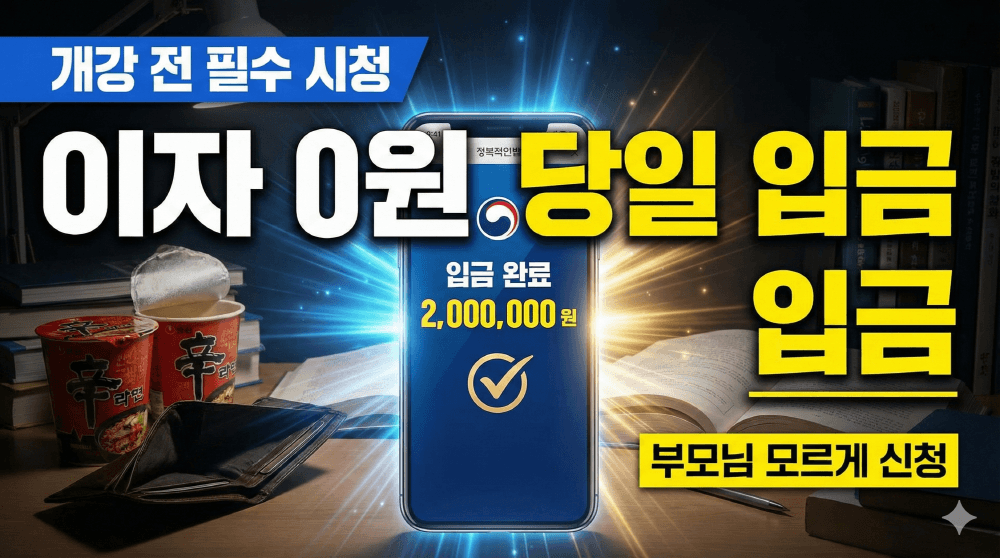 2026년 한국장학재단 생활비 대출 및 취업 후 상환 ICL 신청 요약 썸네일