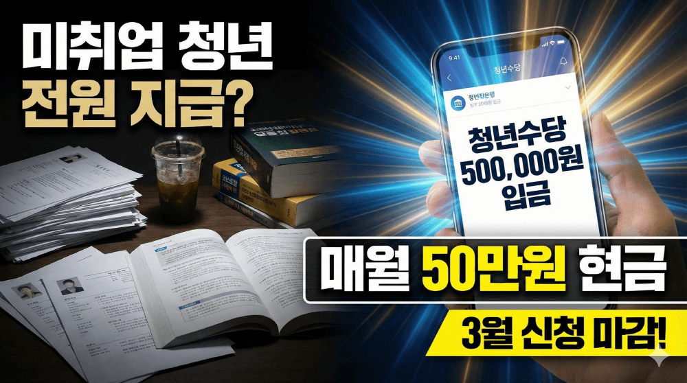 2026년 서울시 청년수당 미취업 50만 원 및 경기도 청년기본소득 안내 이미지