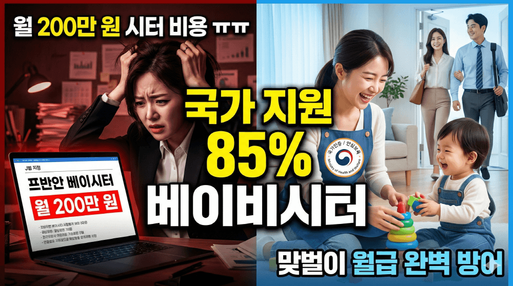 2026년 아이돌봄서비스 85% 할인 정부지원금 신청 안내 이미지