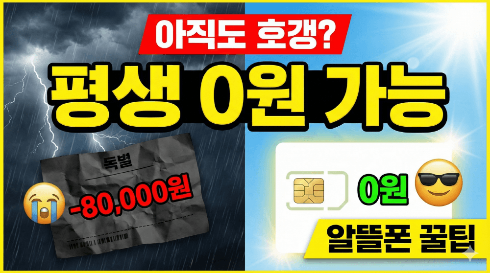 2026년 알뜰폰 요금제 0원 데이터 무제한 모요 알뜰폰허브 비교 썸네일