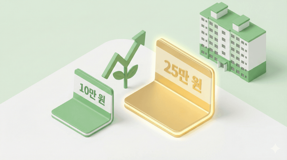 2026년 주택청약 납입 인정액 25만 원 상향 개편 룰 안내 이미지