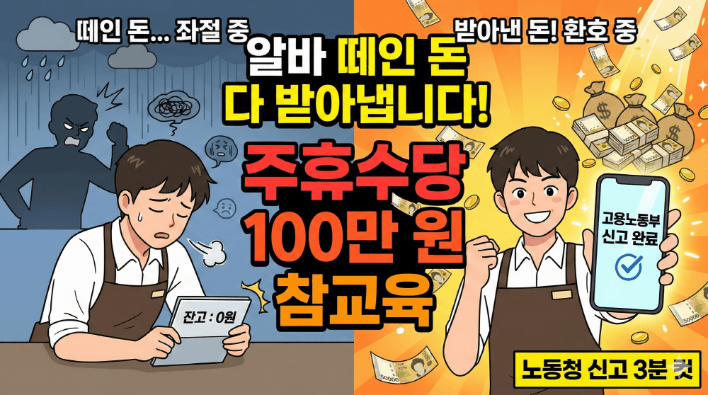 2026년 편의점 카페 알바 주휴수당 지급 조건 및 계산법 안내 이미지