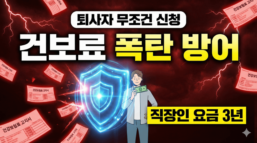 2026년 퇴사 후 임의계속가입제도 신청 및 건강보험료 3배 방어 안내 이미지