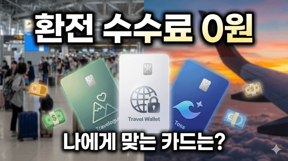 2026년 해외여행 환전 카드 트래블로그 트래블월렛 토스 비교 안내 이미지