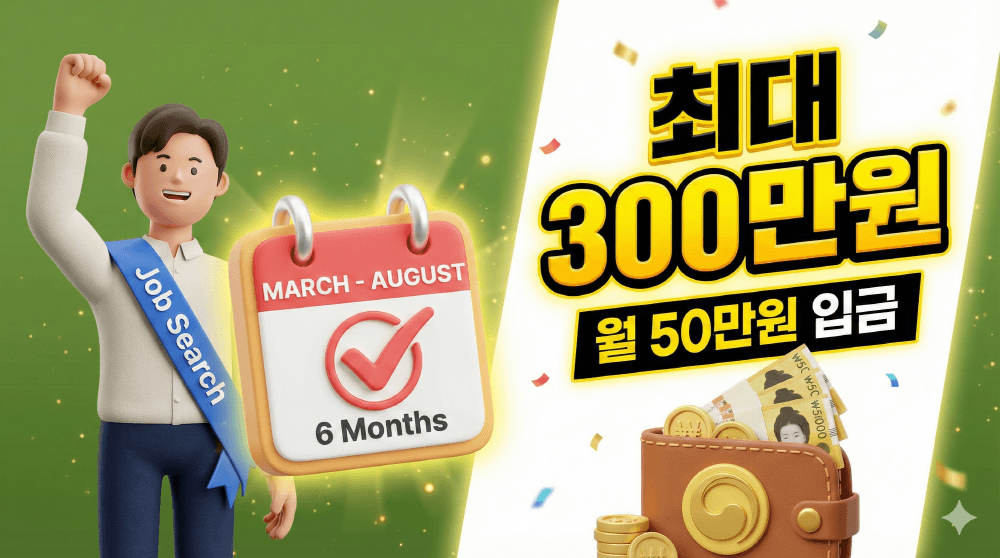 2026년 국민취업지원제도 1유형 구직촉진수당 60만 원 신청 안내 이미지