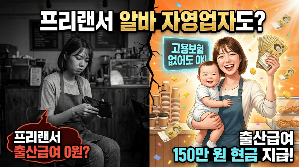 2026년 프리랜서 알바 고용보험 미적용자 출산급여 신청 안내 이미지