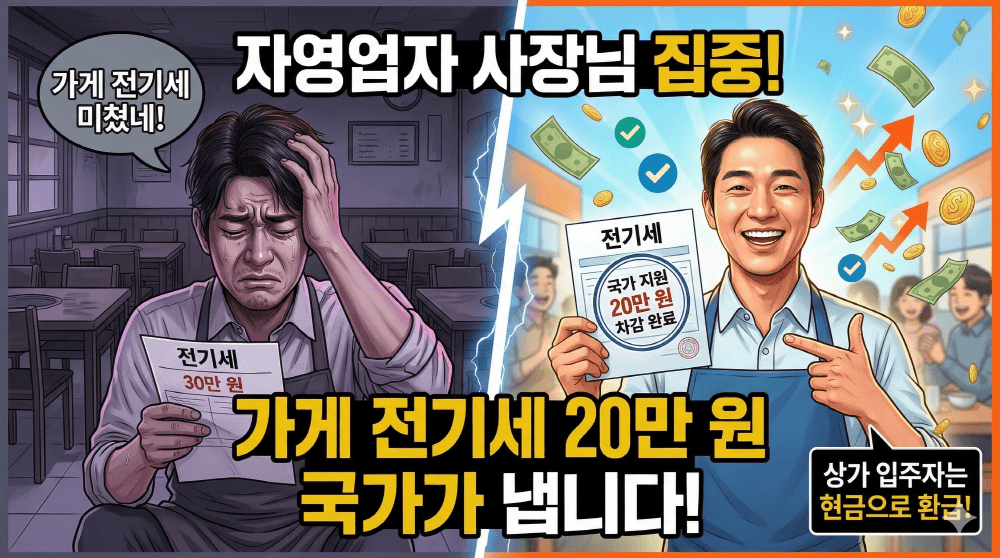 2026년 소상공인 전기요금 20만 원 특별지원 신청 안내 이미지