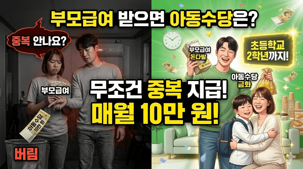 2026년 아동수당 10만 원 초등학생 및 부모급여 중복 수령 썸네일