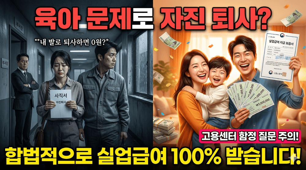 2026년 육아 자진퇴사 실업급여 합법 수령 가이드 썸네일