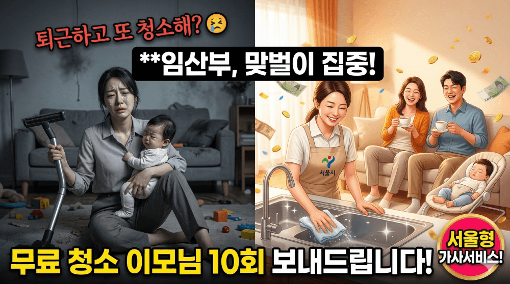 2026년 서울형 가사서비스 무료 청소 10회 신청 안내 이미지