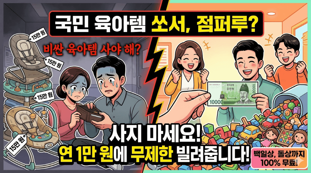 2026년 장난감 도서관 연 1만 원 무제한 대여 신청 요약 썸네일