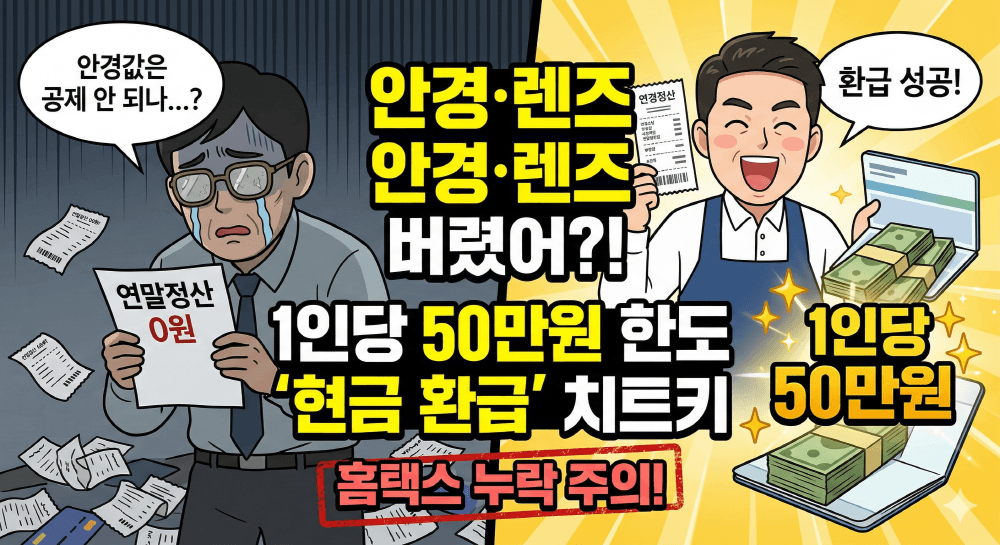 2026년 안경 콘택트렌즈 의료비 세액공제 환급 가이드 썸네일