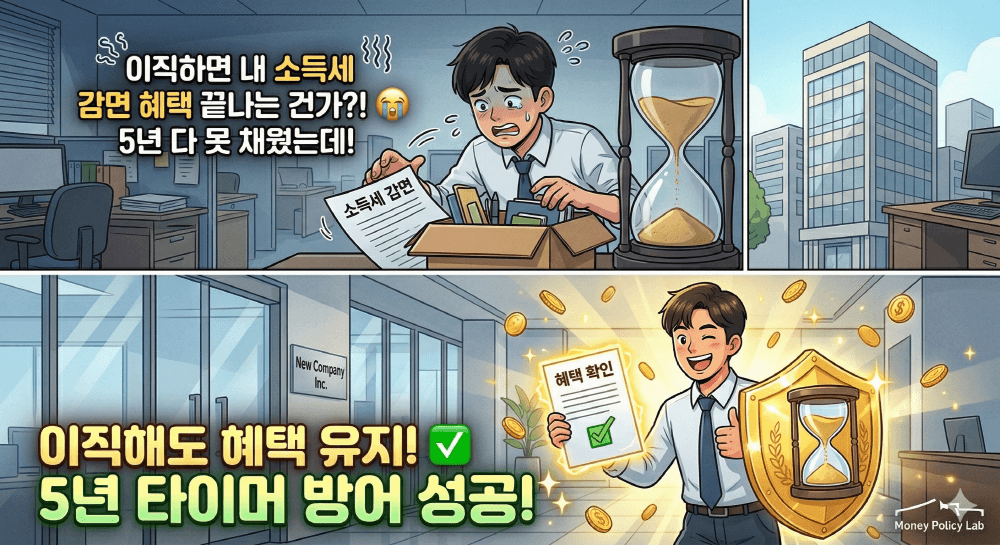 2026년 중소기업 청년 소득세 감면 이직 및 5년 유지 조건 요약 썸네일