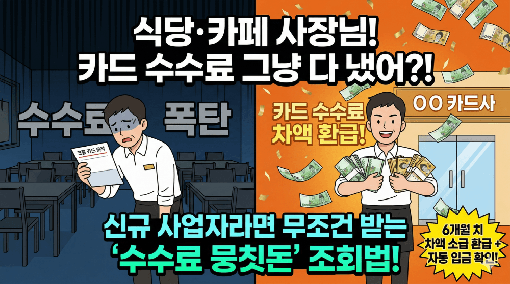 2026년 신규 사업자 카드 가맹점 수수료 환급 조회 안내 이미지